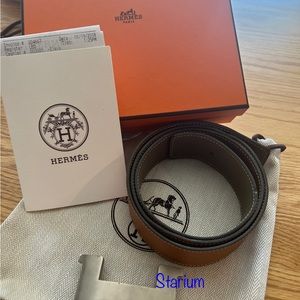 Hermes H belt reversible belt